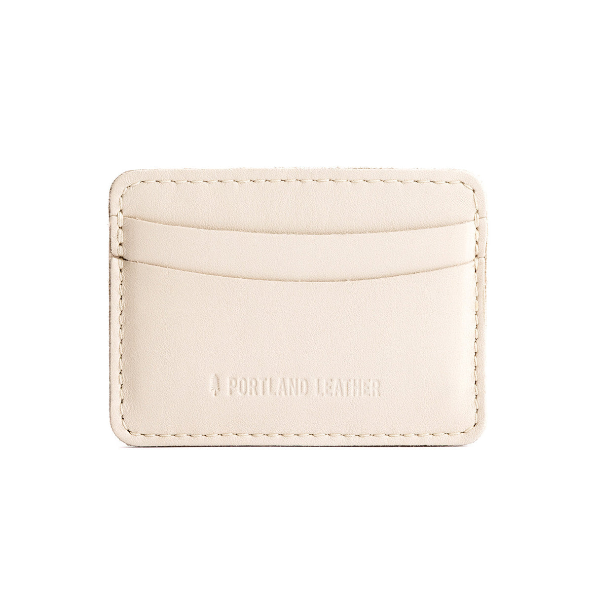 Bone | Minimalist leather wallet with card slots and PLG logo
