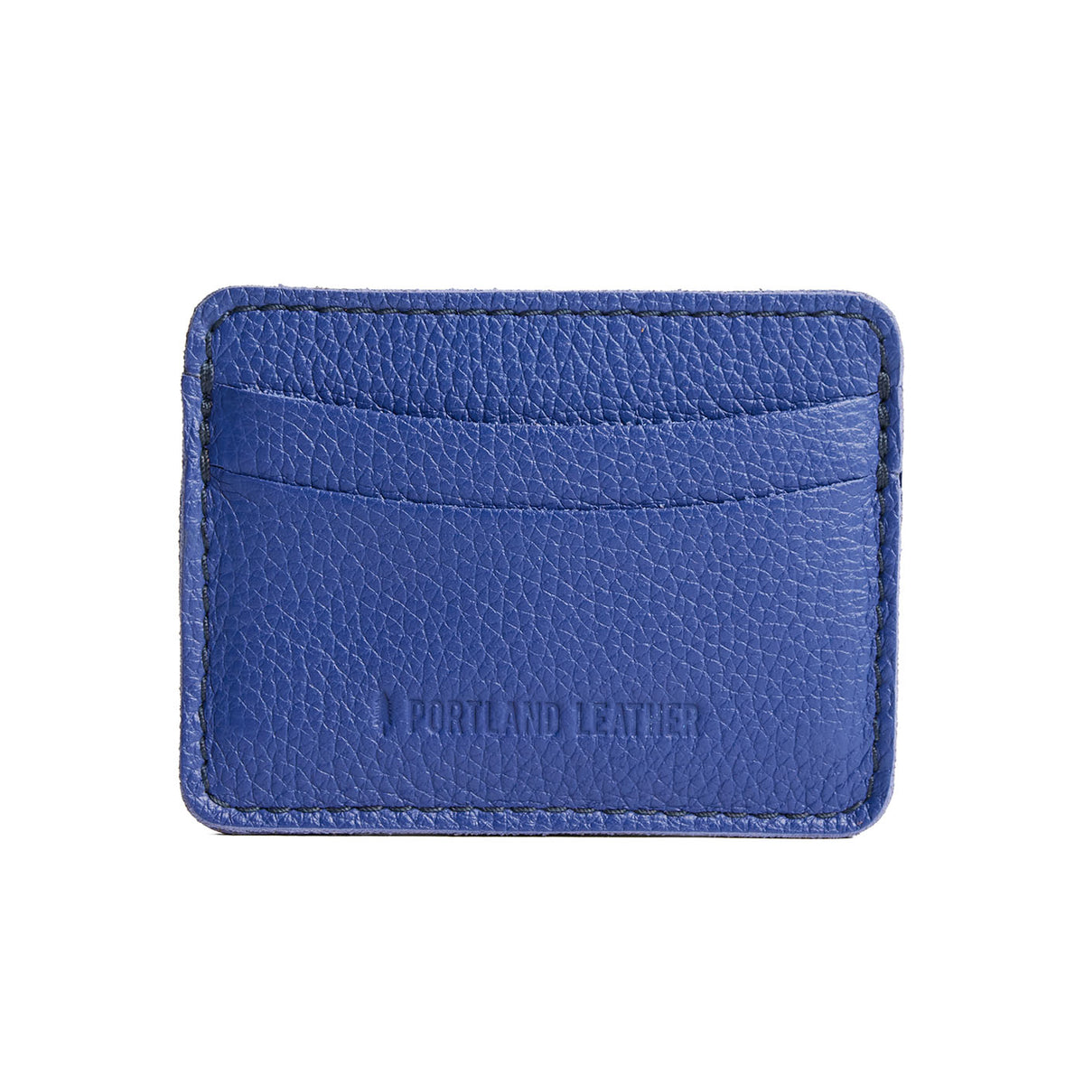 Molino Blue | Minimalist leather wallet with card slots and PLG logo