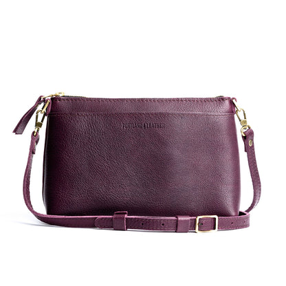 Plum*Small | Zip top petite crossbody bag with detachable strap