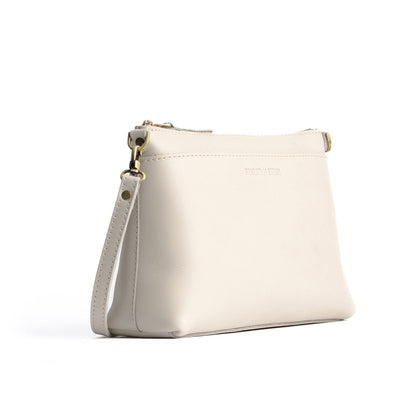 Bone*Large | Zip top crossbody bag with detachable strap
