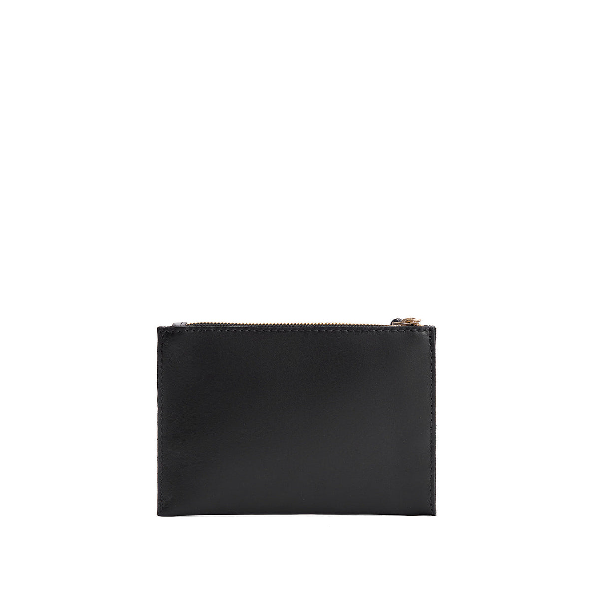 Black*Small | Wristlet pouch with front pocket and zipper closure