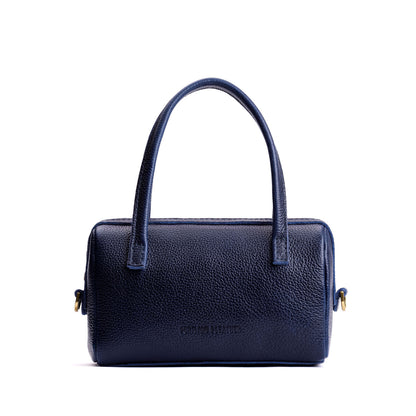Cobalt*Small | Mini duffle shaped handbag with crossbody strap