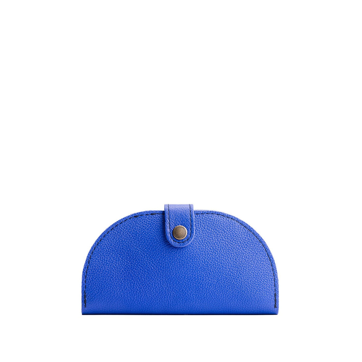 Astro Blue | Semicircle bifold wallet with snap closure closed