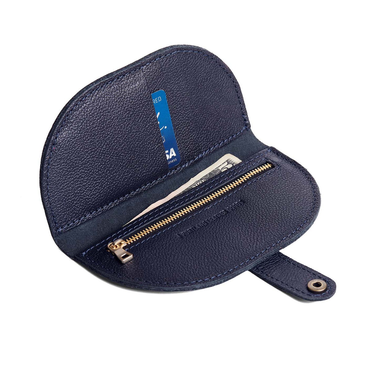 Night Owl | Semicircle bifold wallet with snap closure
