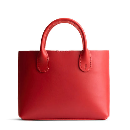 Ruby*Large | Mid-size tote purse with structured leather handles and crossbody strap