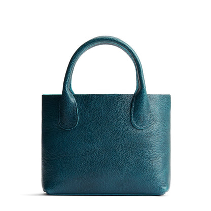 Lagoon*Small | Petite tote purse with structured leather handles and crossbody strap