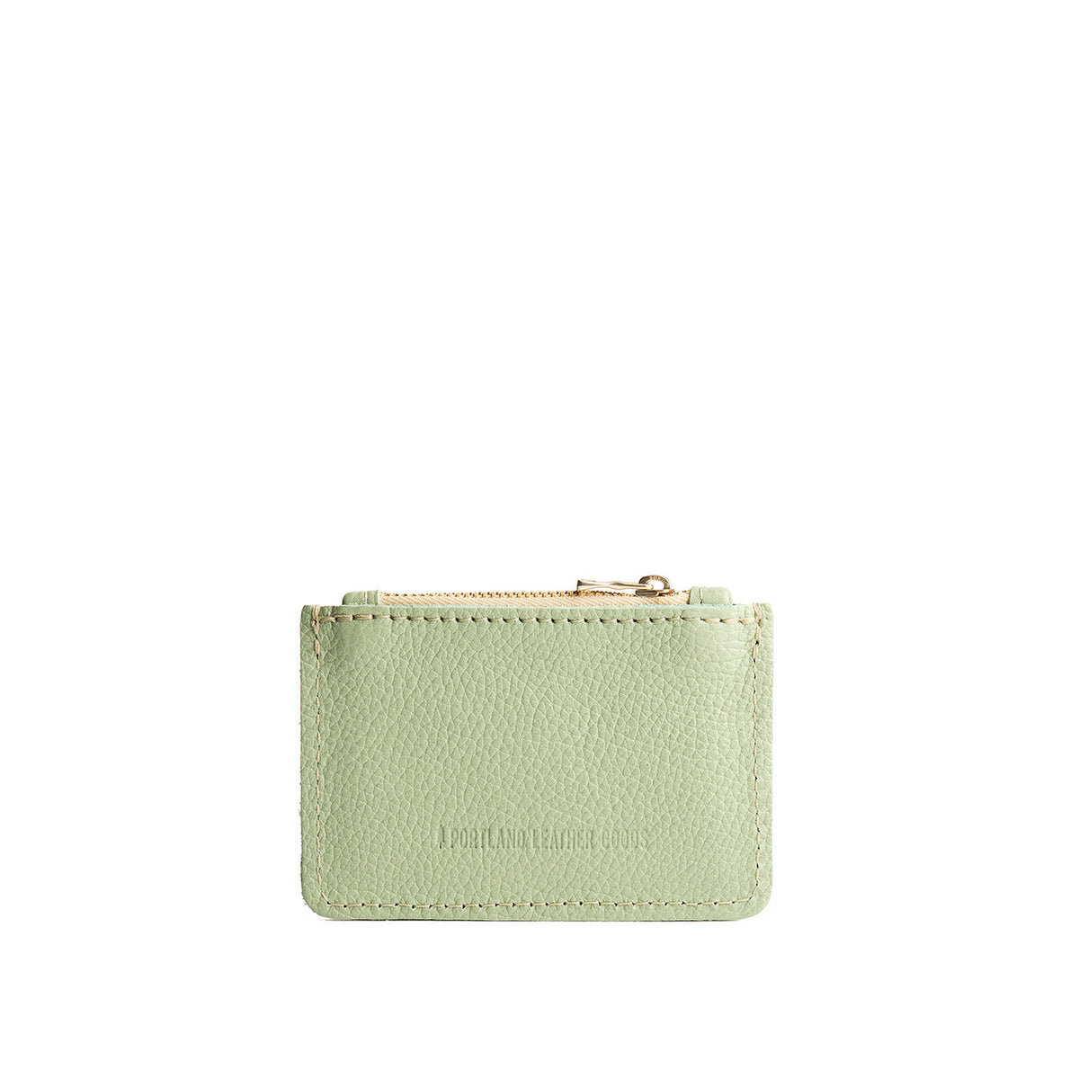 Pistachio | Compact wallet with snap closure and zippered pouch