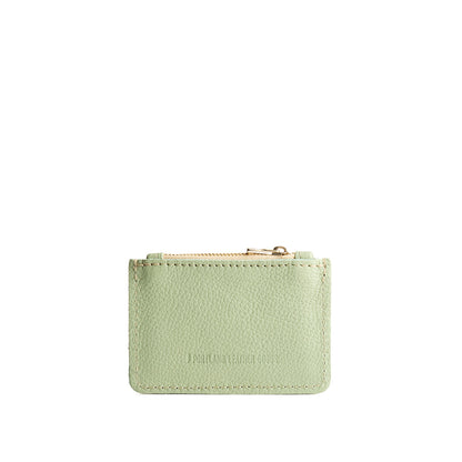 Pistachio | Compact wallet with snap closure and zippered pouch