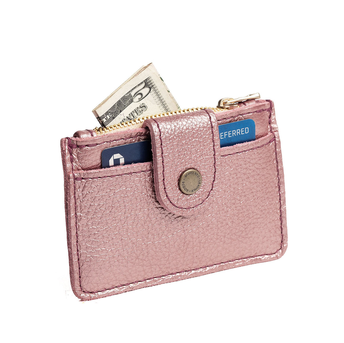 Supernova | Compact wallet with snap closure and zippered pouch