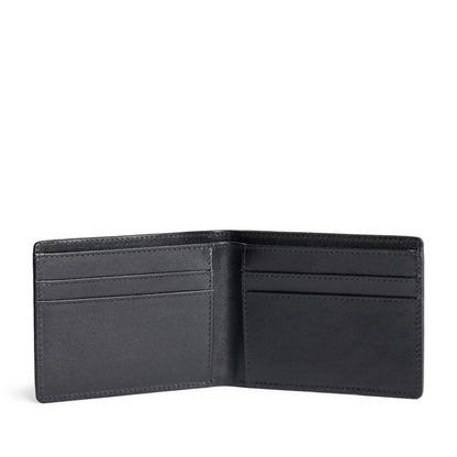 Black Rock*Classic | Bifold leather wallet with visible stitching on a white background