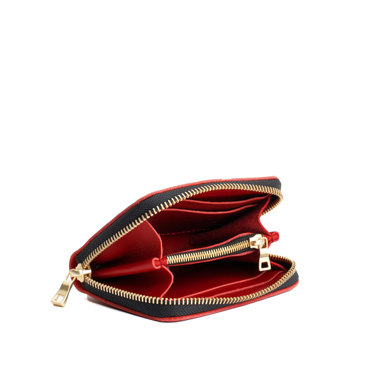 Ruby | Small leather wallet with zipper and PLG logo