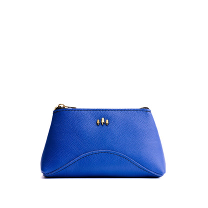 Astro Blue | Rectangular makeup bag pouch with top zipper