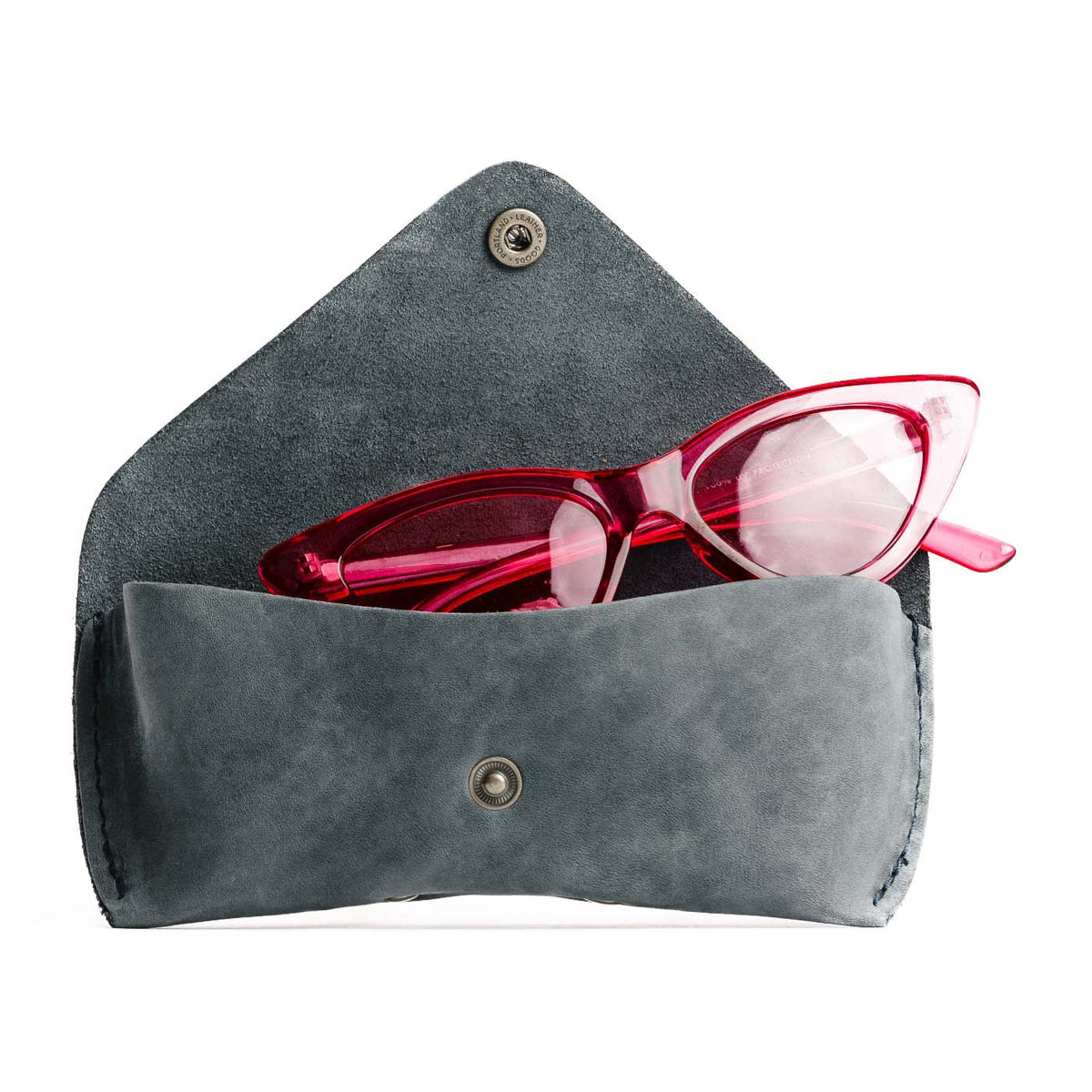 Storm | Leather sunglasses case with snap closure