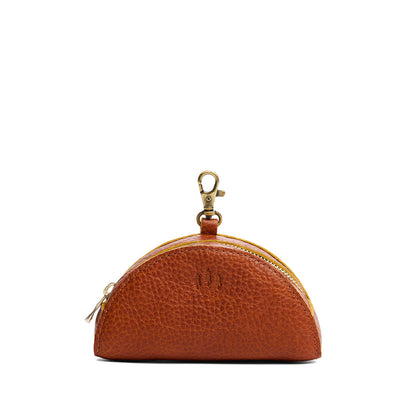 Sienna | Small half-moon shaped keychain pouch with zipper closure