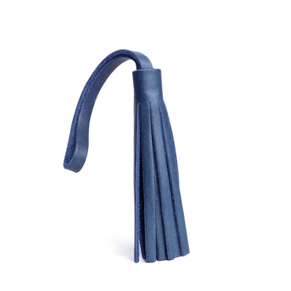 Deep Water*Large | Fringed leather tassel with leather loop