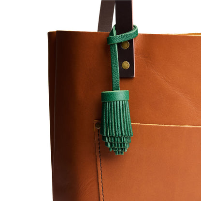 Bacalar | Pom-pom style with tiered leather fringe