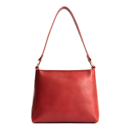 Ruby*Small | Triangular shoulder bag with antiqued brass finished hardware