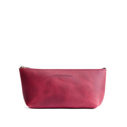 Anemone | Leather utility bag pouch with top zipper