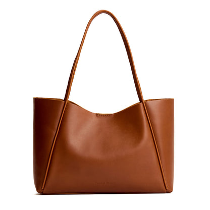 Honey*Large | Wide tote with leather straps and snap closure
