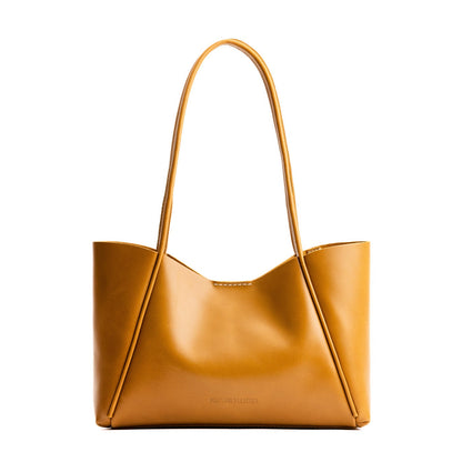 Mango*Medium | Wide tote with leather straps and snap closure