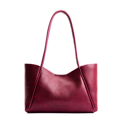 Orchid*Medium | Wide tote with leather straps and snap closure