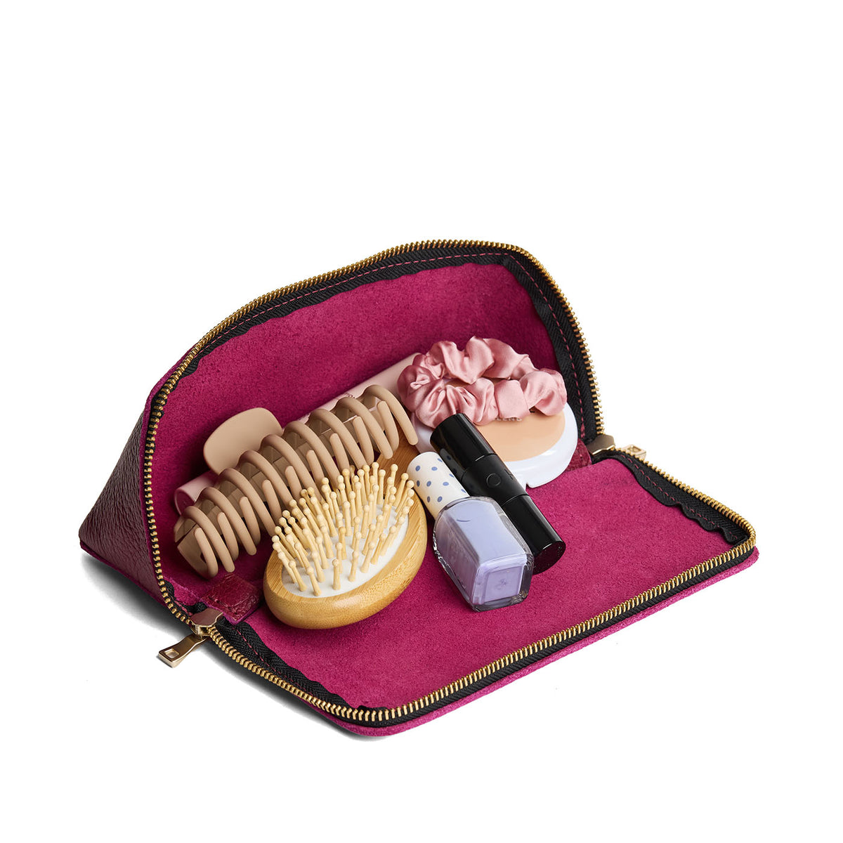 Orchid | Triangular shaped pouch with extra long zipper