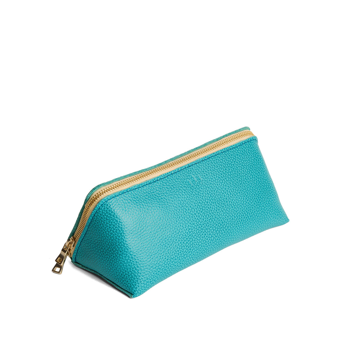 Seafoam | Triangular shaped pouch with extra long zipper