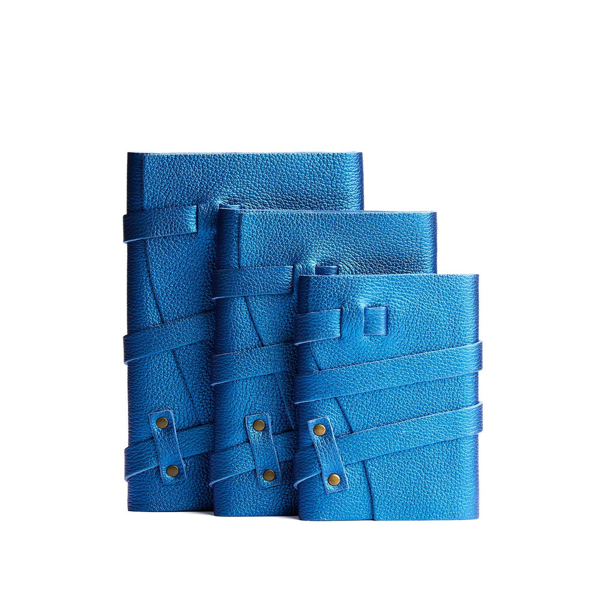 Comet Blue | Three size comparison of Wrap Journal
