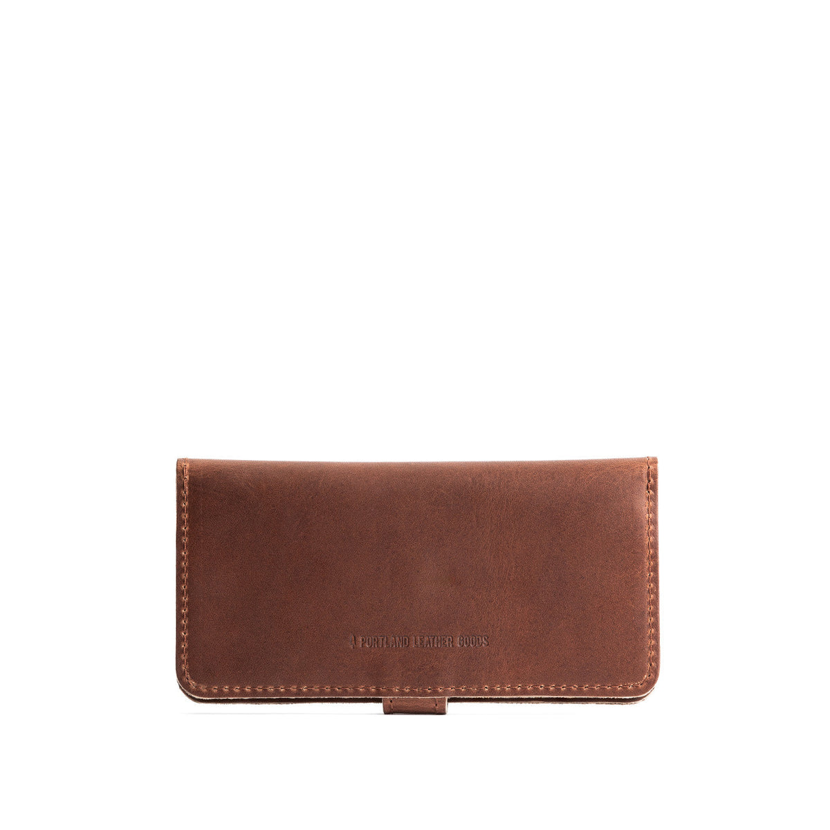 English Tan | Back of closed leather wallet